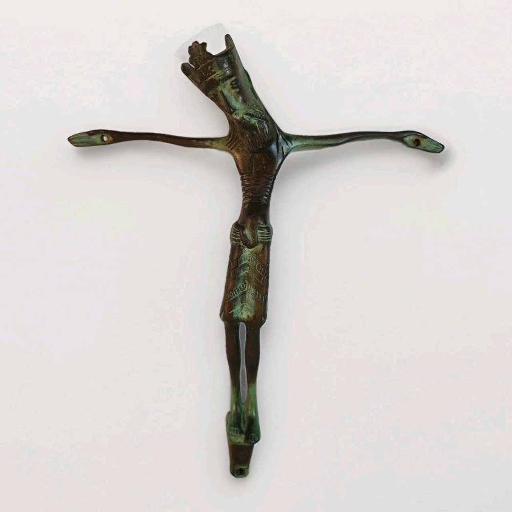 Vintage 1982 MoMA Henri Matisse Bronze Crucifix Sculpture 9.5" Corpus Christi